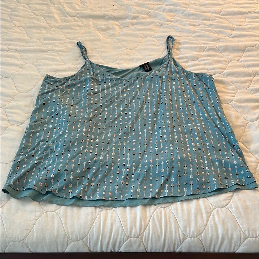 Blue Patterned Women's Top